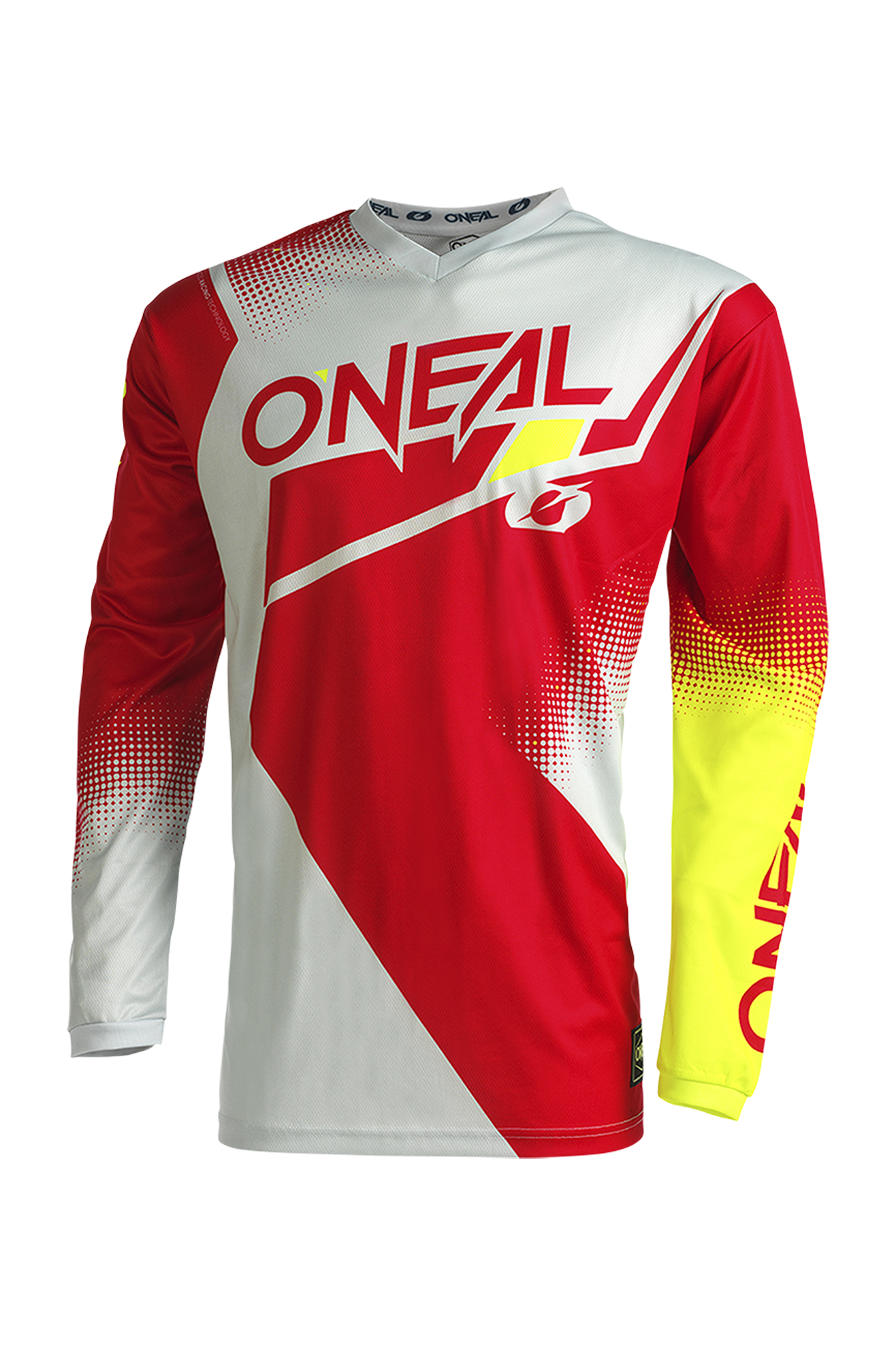 O'Neal Camiseta de Cross  Element Racewear Rojo-Gris-Amarillo