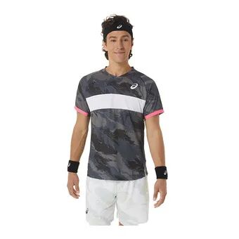Asics MATCH GRAPHIC SS - Camiseta hombre carrier grey