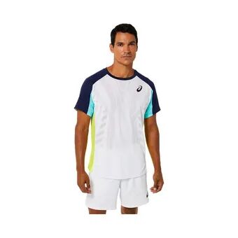 Asics MATCH - Camiseta hombre brilliant white/ice mint