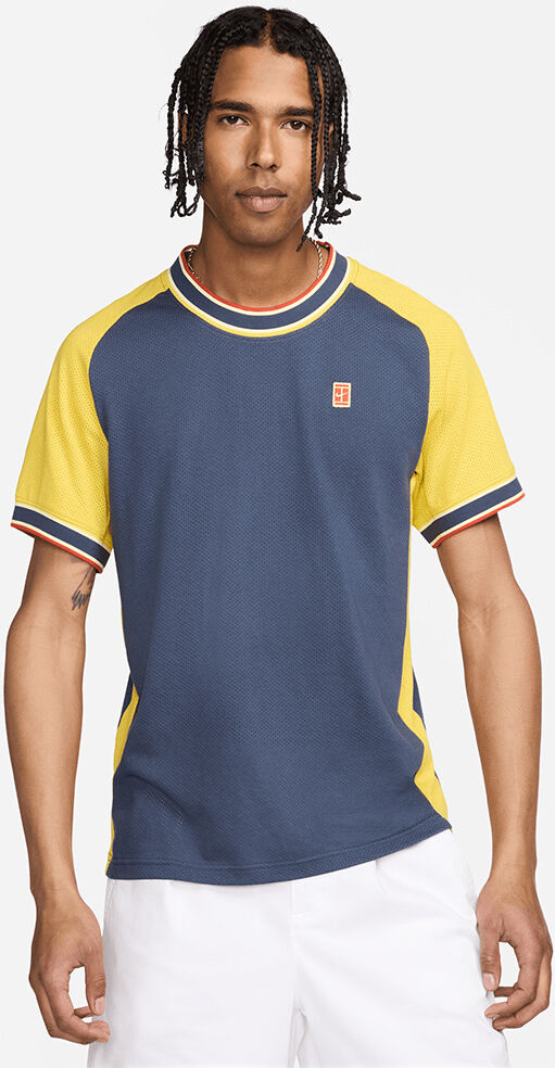 Top de tennis Nike NikeCourt Azul y Amarillo Hombre - FN0318-437