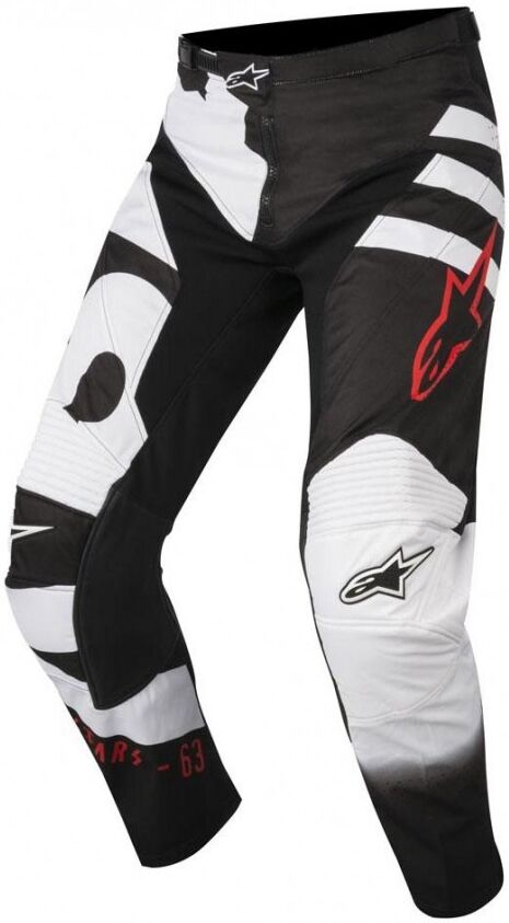 Pantalones Alpinestars Racer Braap Negro Blanco Rojo  3721418-123