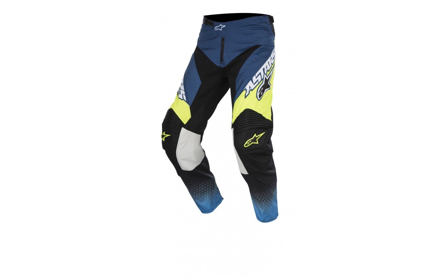 Pantalones Motocross Alpinestars Racer Supermatic Pants Oscuro Azul Cyan Amarill