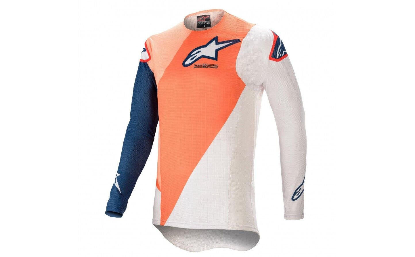 Camiseta Alpinestars Supertech Blaze Naranja Azul  3760421-477
