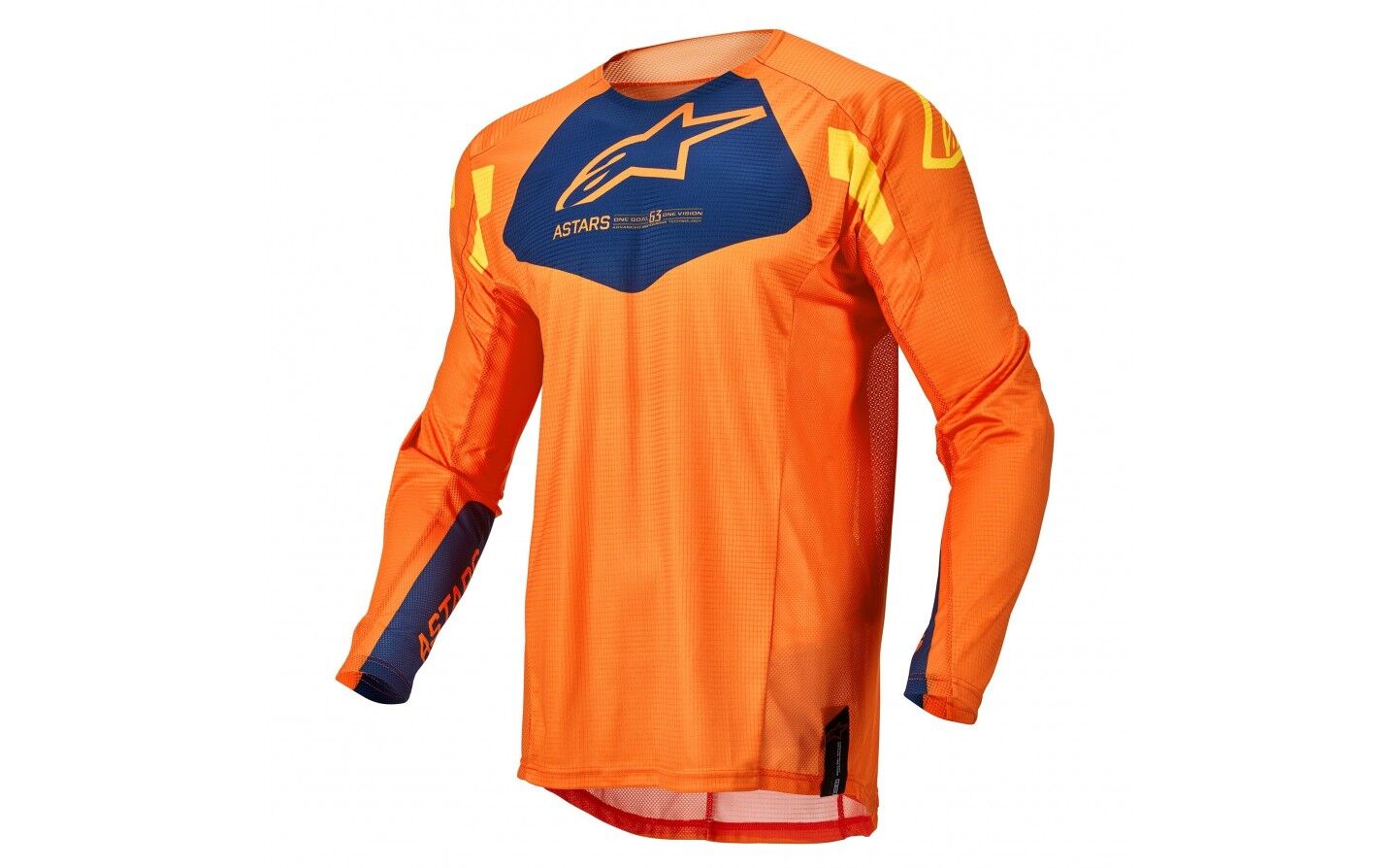 Camiseta Alpinestars Techstar Factory Naranja Azul  3761022-4075