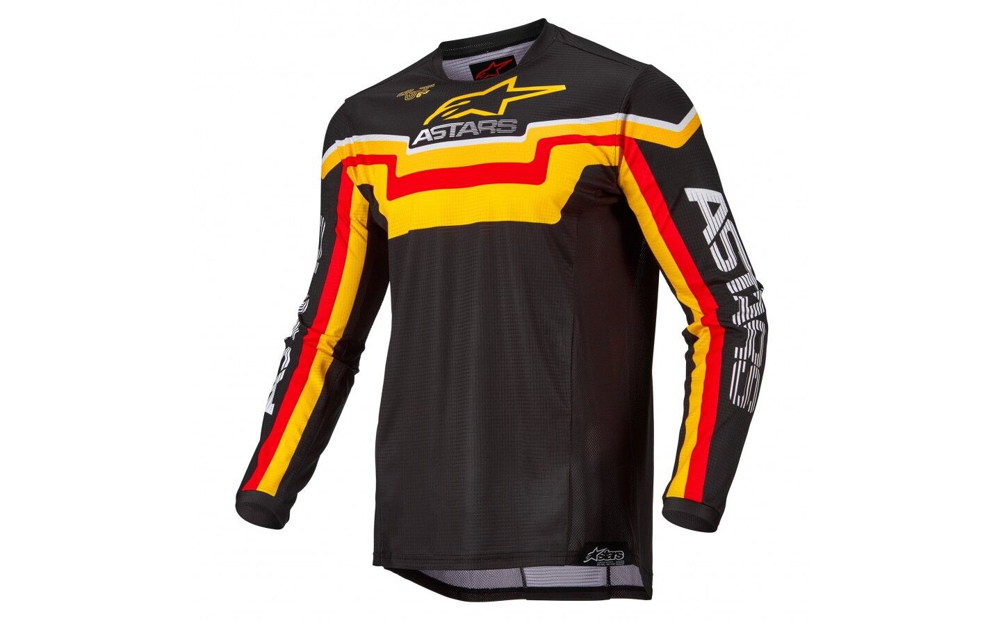 Camiseta Alpinestars Techstar Quadro Negro Amarillo  3761122-1540