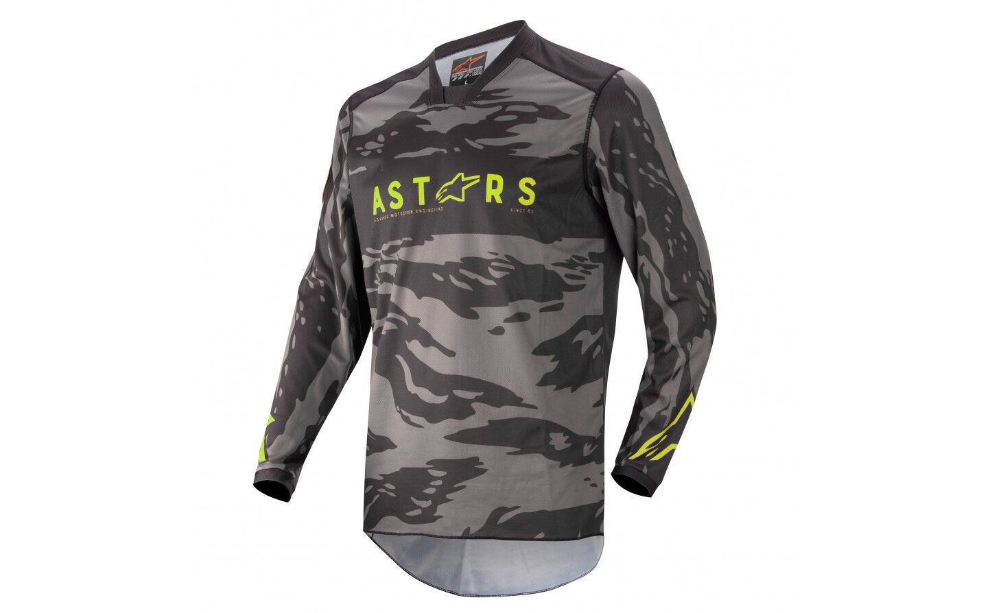Camiseta Alpinestars Racer Tactical Negro Gris Amarillo  3761222-1154
