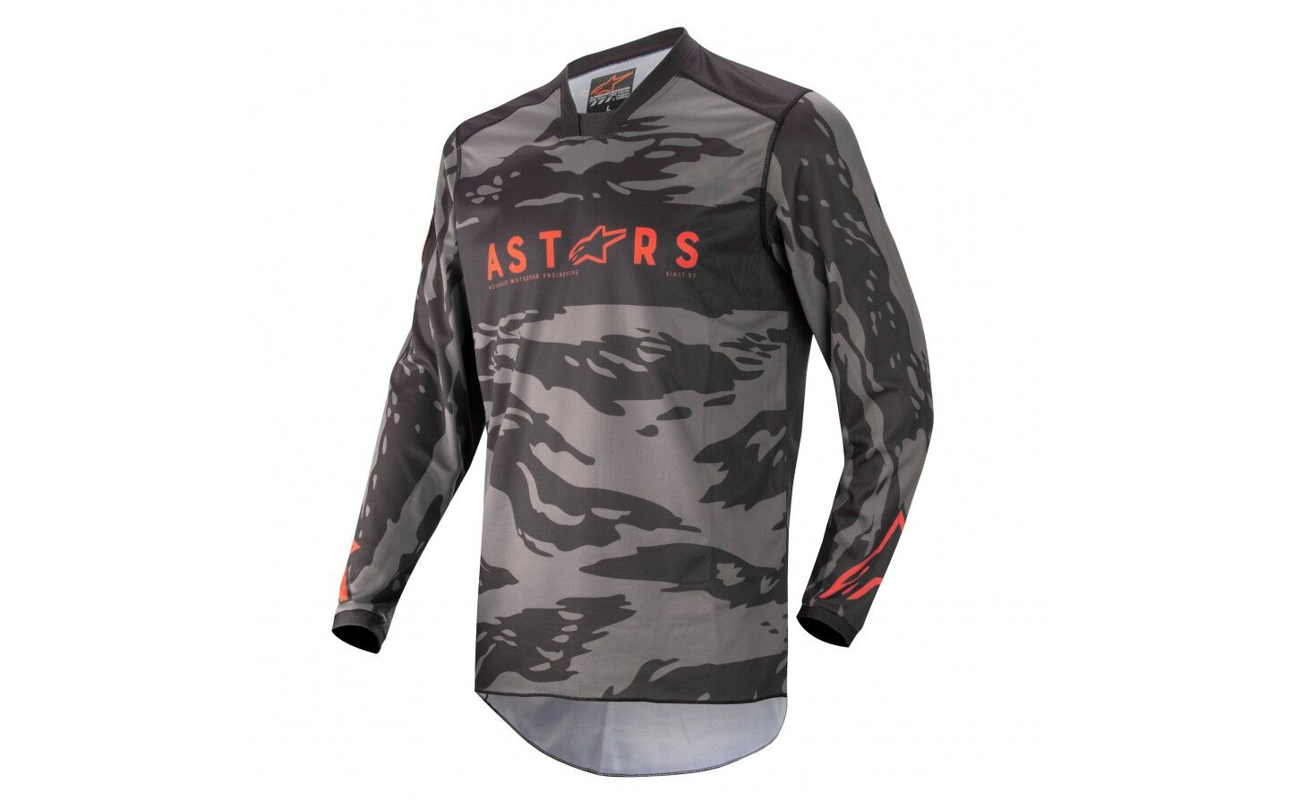 Camiseta Alpinestars Racer Tactical Negro Gris Rojo  3761222-1223