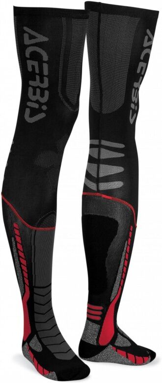 Calcetines Largos Acerbis X-Leg Pro Negro Rojo  0021693.323