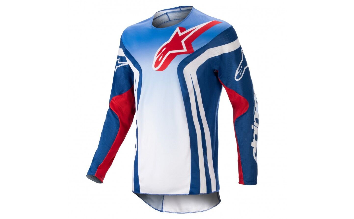 Camiseta Alpinestars Racer Semi Azul Hot Rojo  3761523-7241