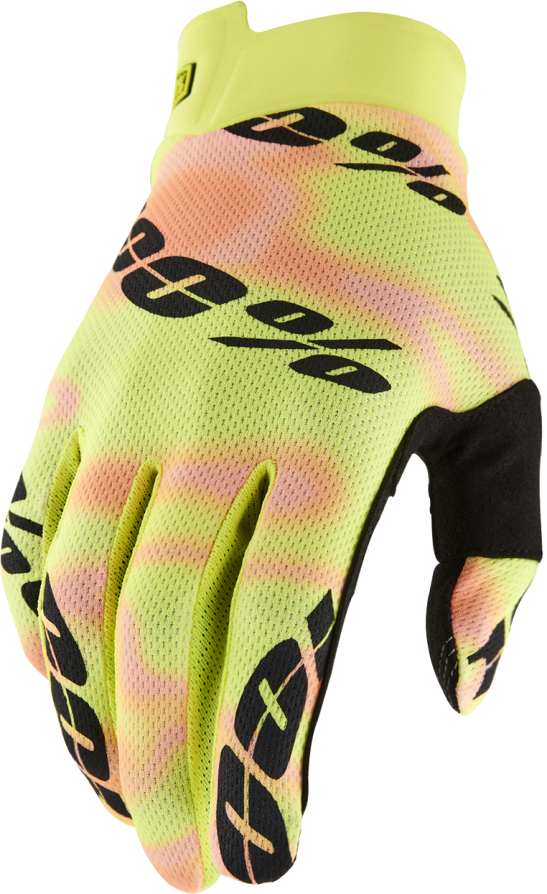 Guantes 100% Itrack Kaledo Negro Rosa Amarillo  33307501