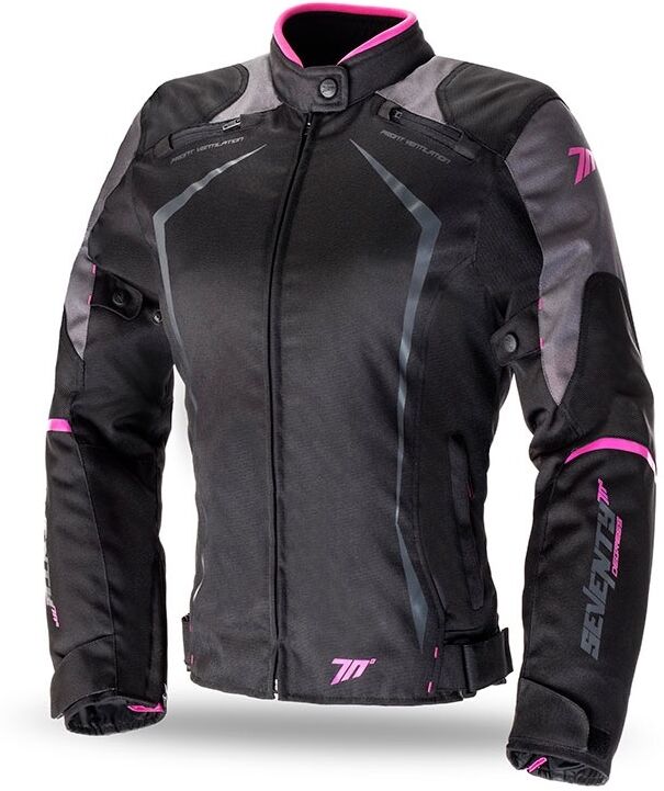 Chaqueta Seventy Mujer Sd-Jr49 Invierno Racing Negro Rosa  SD21049063