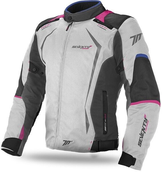 Chaqueta Seventy Mujer Sd-Jr49 Invierno Racing Ice Azul Rosa  SD21049153