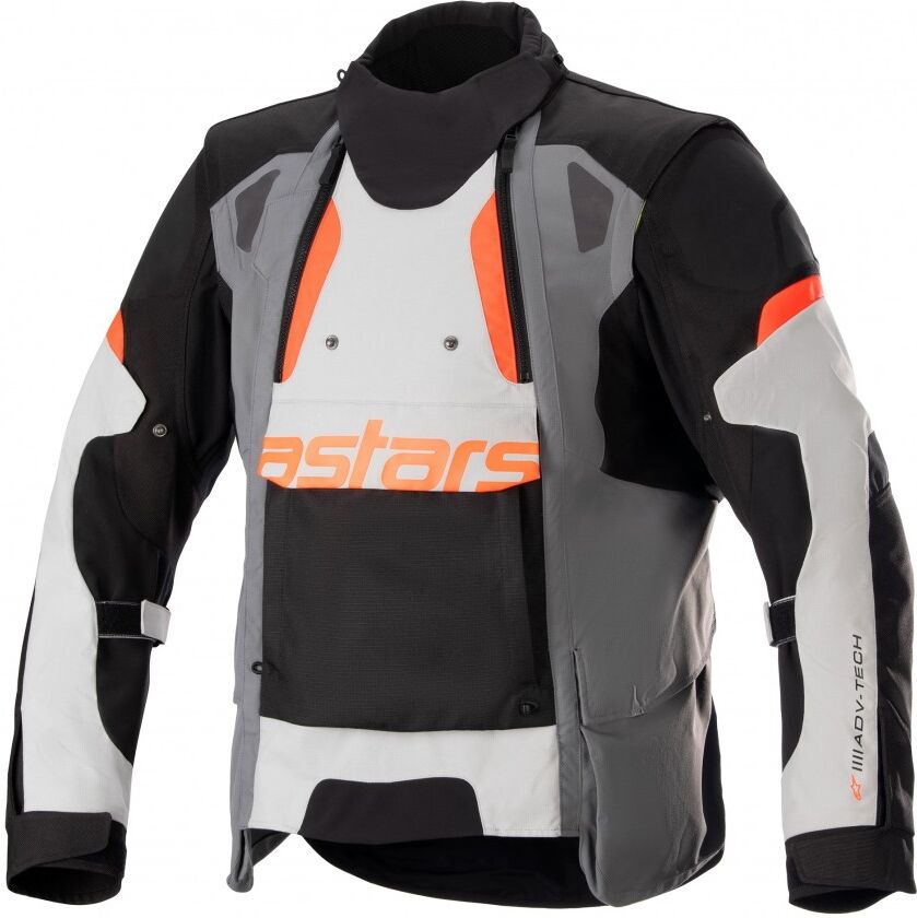 Chaqueta Alpinestars Halo Drystar Gris Oscuro Gris Ice Negro  3204822-9049