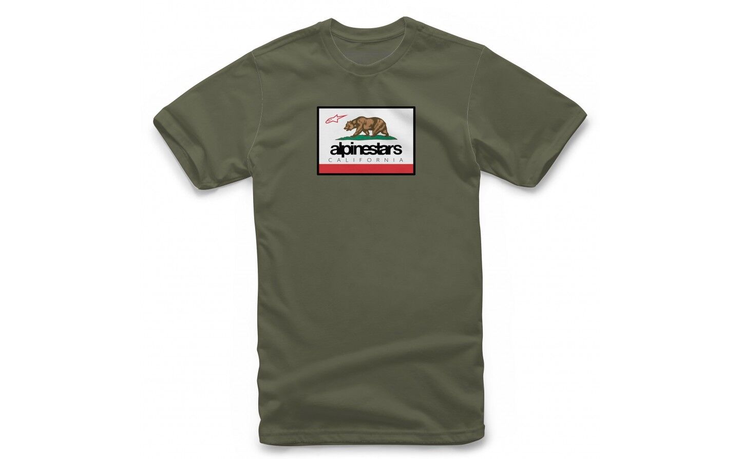 Camiseta Alpinestars Cali 2.0 Verde Militar  1212-72070-690