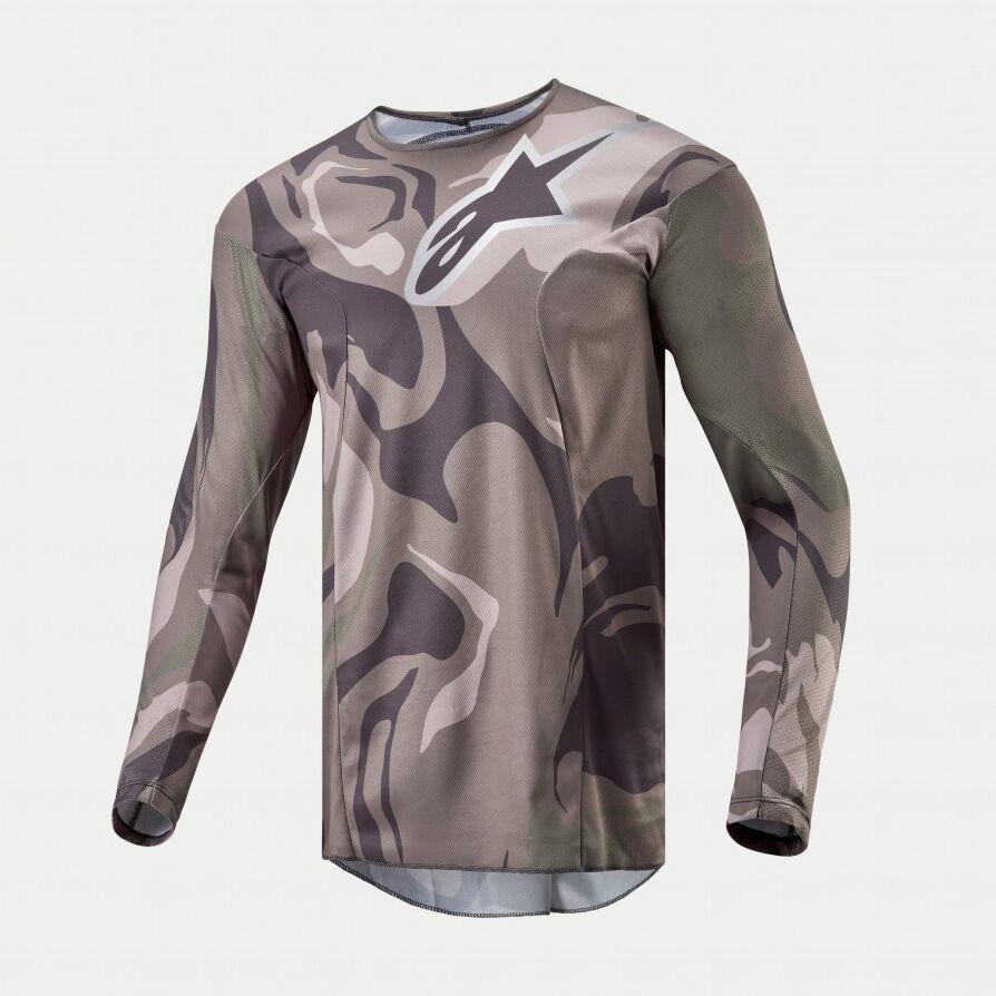 Camiseta Alpinestars Racer Tactical Marrón Camuflaje Verde Militar  3761224-815