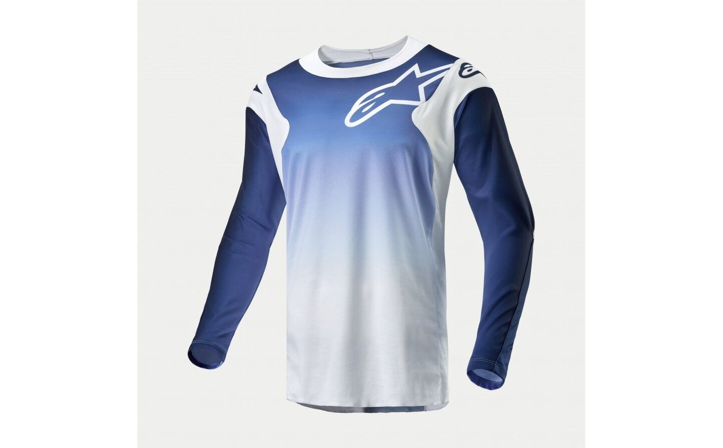 Camiseta Alpinestars Racer Hoen Blanco Azul Marino Azul Claro  3761324-2070