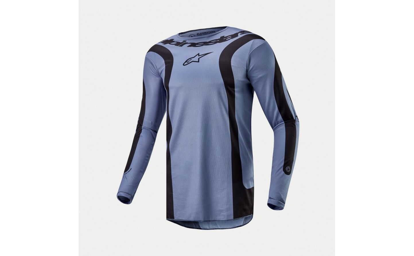 Camiseta Alpinestars Fluid Lurv Negro Azul Claro  3762024-7056