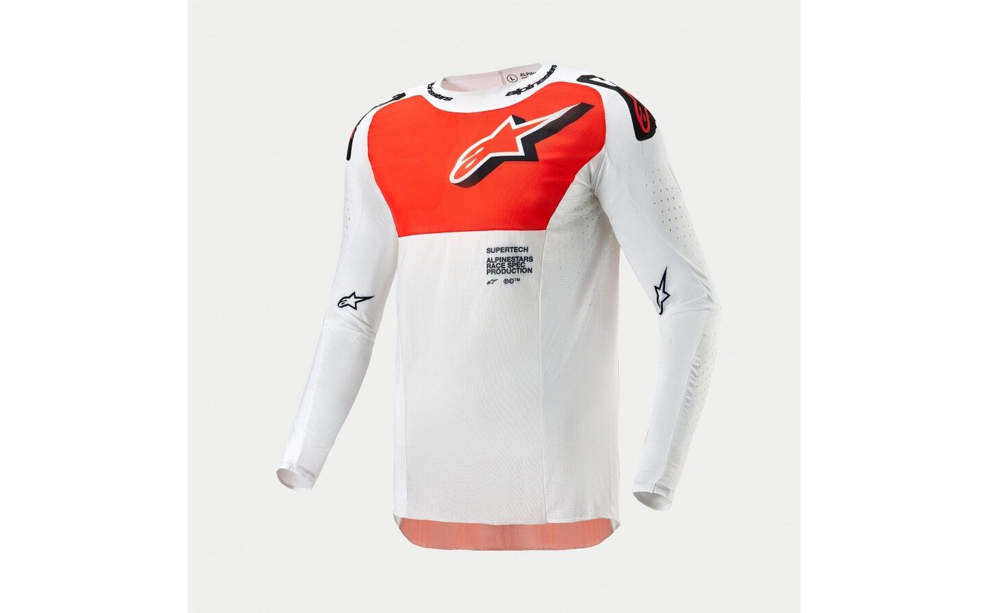 Camiseta Alpinestars Supertech Ward Naranja Blanco  3763224-242