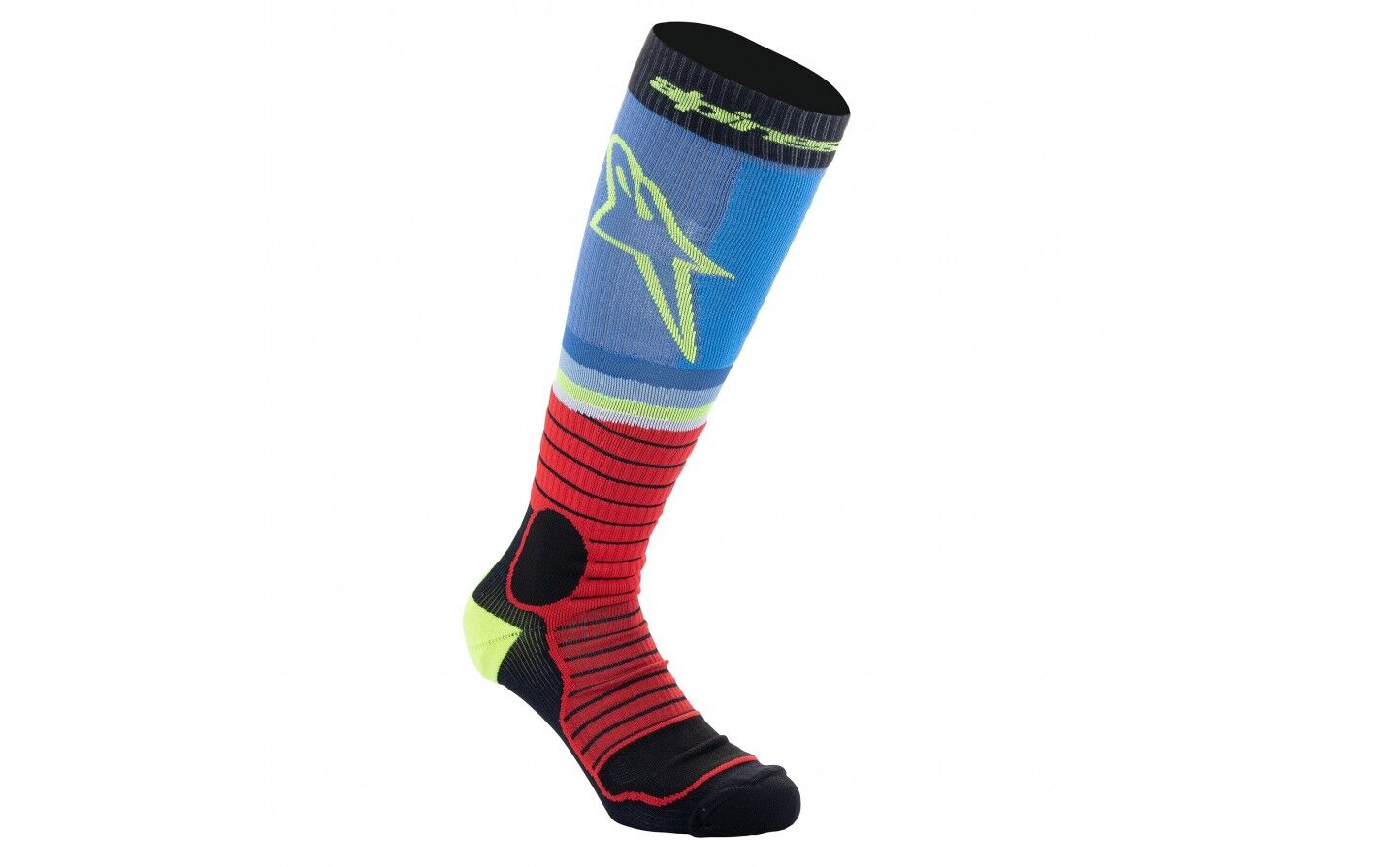 Calcetines Alpinestars Mx Pro Negro Rojo Azul Claro  4701524-1212