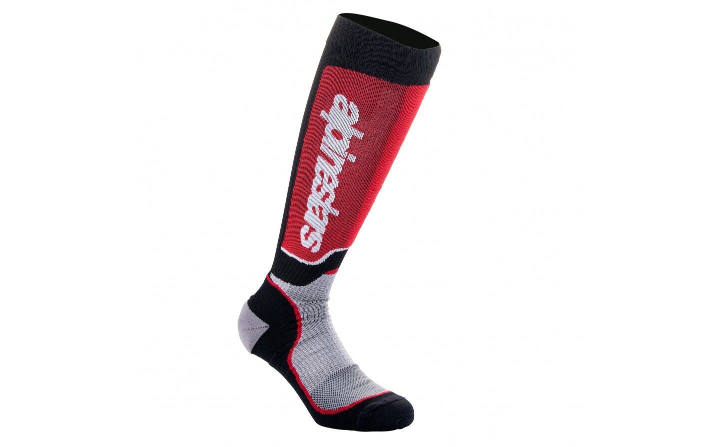 Calcetines Alpinestars Mx Plus Negro Gris Rojo  4702324-1215