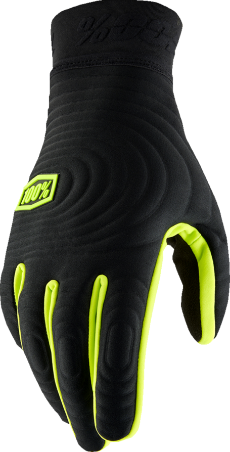 Guantes 100% Brisker Xtreme Negro Amarillo Fluor  33307837