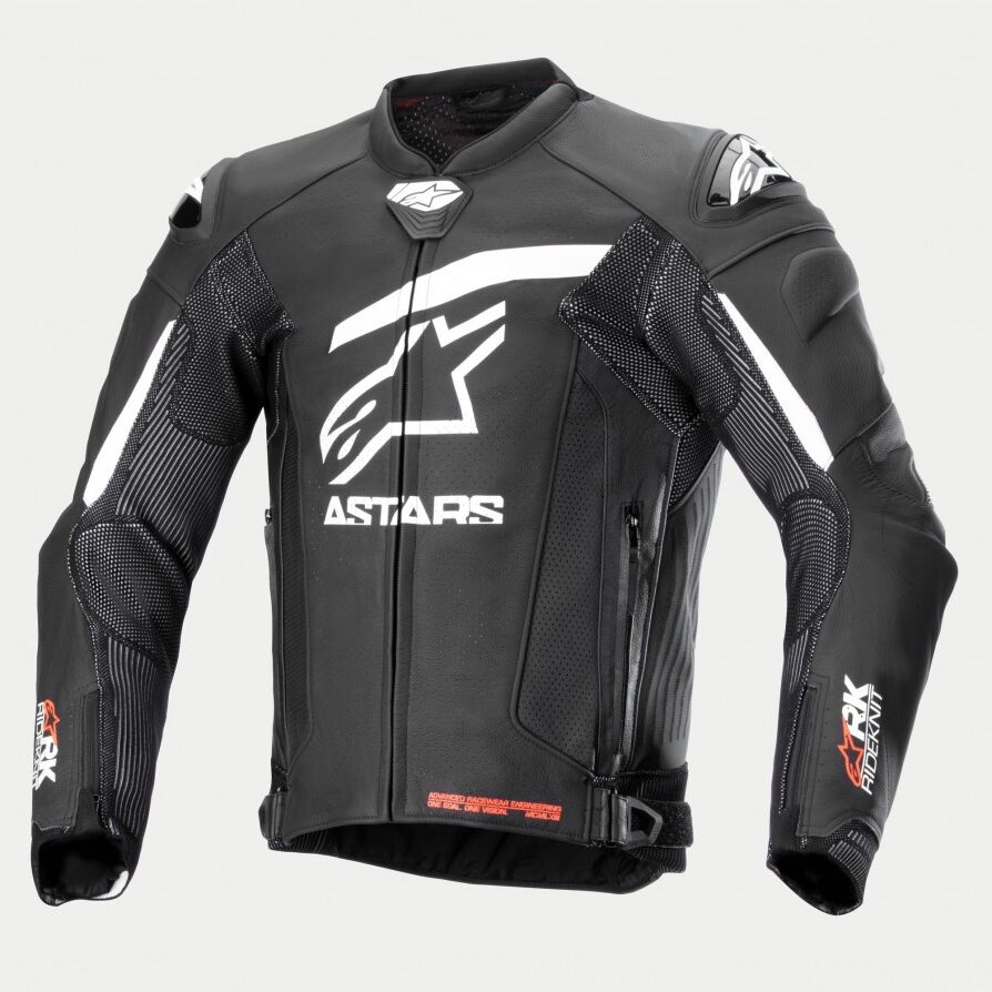 Chaqueta Alpinestars Gp Plus R V4 Rideknit Cuero Blanco Negro  3100324-12