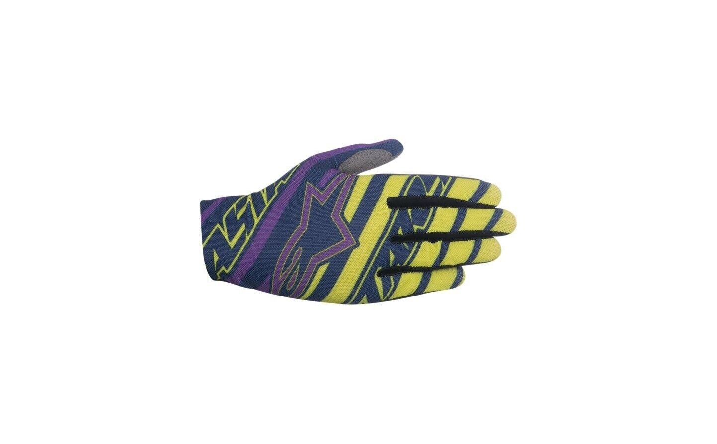 Guantes Alpinestars Dune Gloves Azul Marino Verde Lima Púrpura  3562516-726