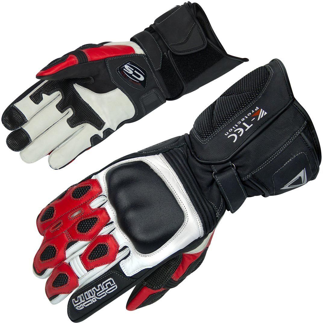 Orina Force Guantes de motocicleta - Negro Blanco Rojo (2XL)