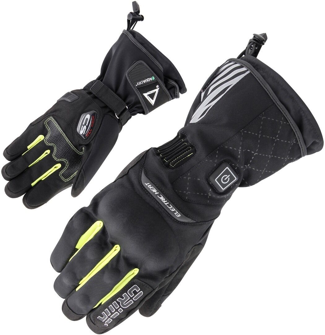 Orina Tesla Guantes de motocicleta calentados - Negro Amarillo (XL)