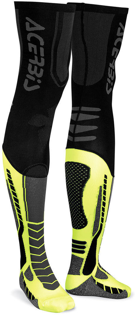 Acerbis X-Leg Pro Calcetines - Negro Amarillo (L XL)