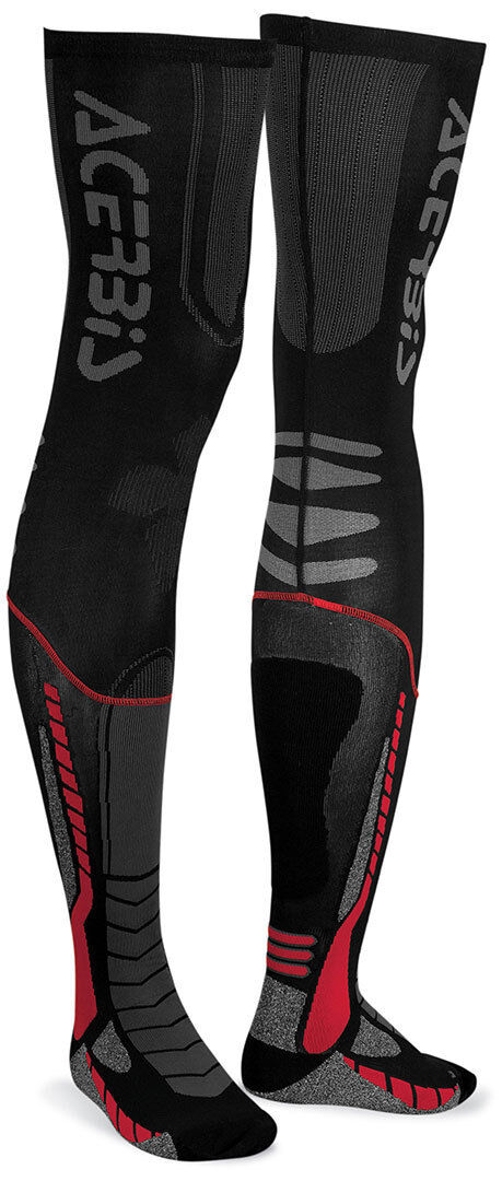 Acerbis X-Leg Pro Calcetines - Negro Rojo (S M)