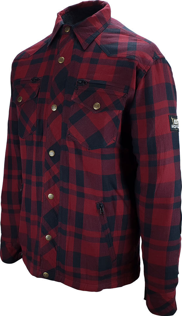 Bores Lumberjack Camisa - Negro Rojo (5XL)