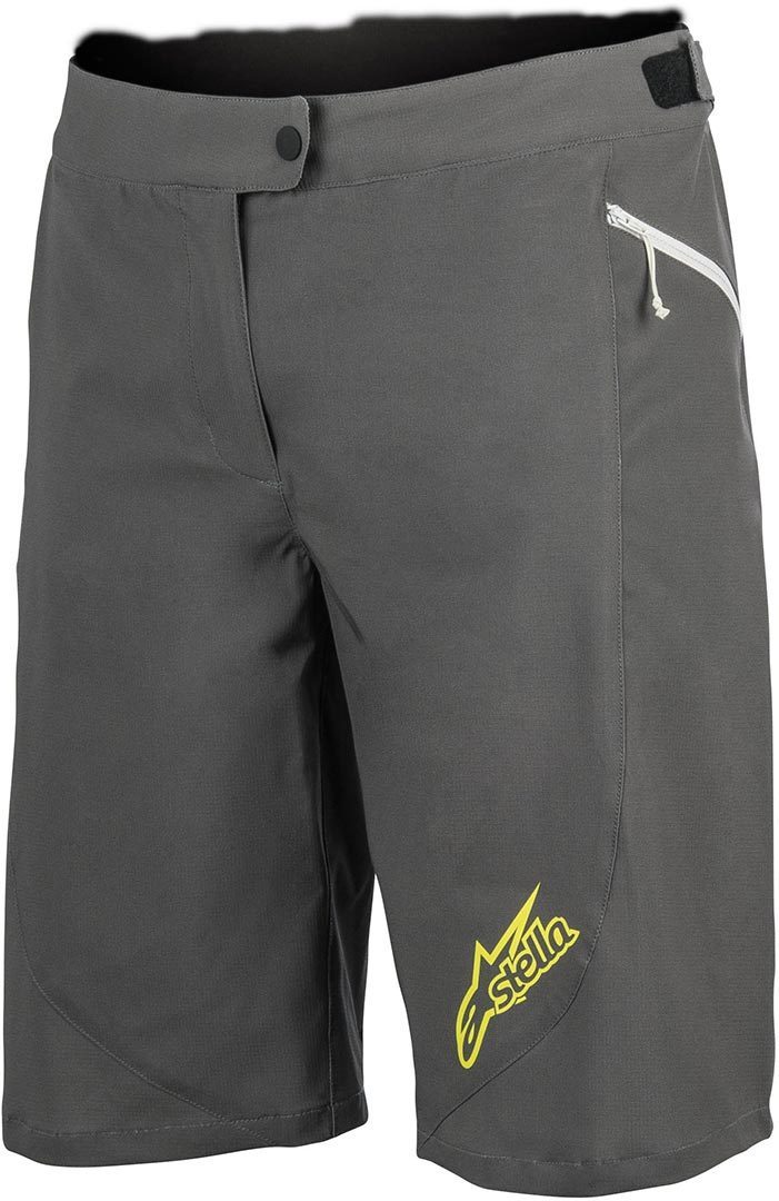 Alpinestars Stella Pathfinder Pantalones cortos para bicicletas para damas - Gris Amarillo (30)