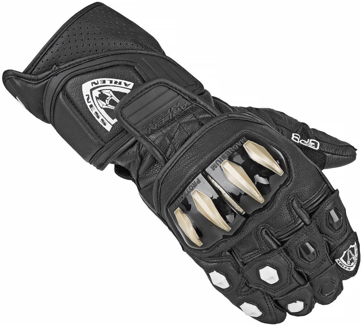 Arlen Ness Yakun Guantes de la motocicleta - Negro (XS)