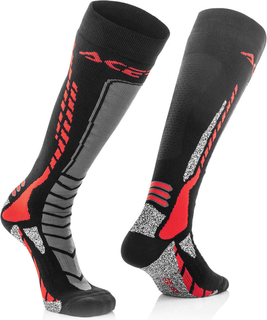 Acerbis MX Pro Calcetines - Negro Rojo (S M)