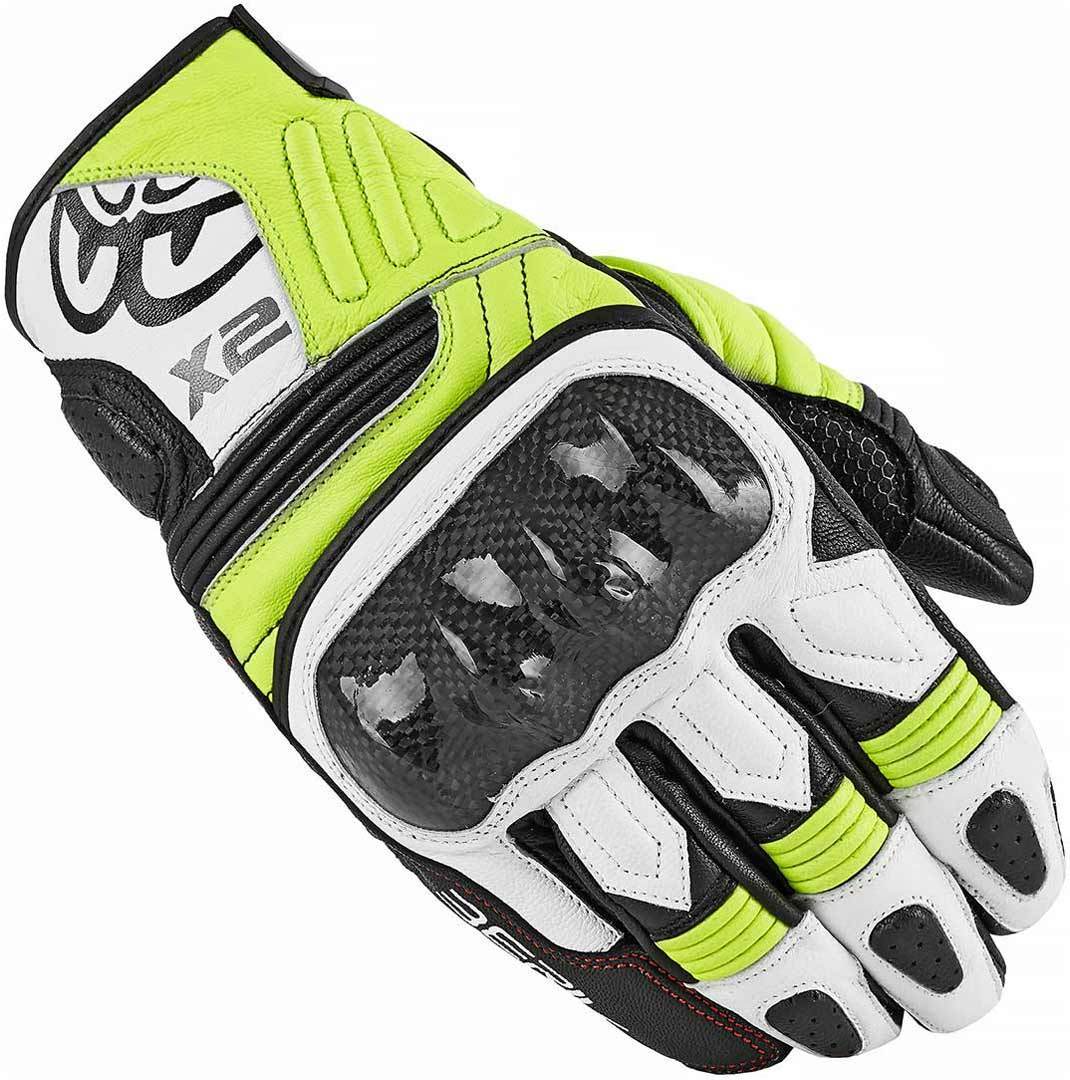 Berik NexG Guantes de la motocicleta - Negro Blanco Amarillo (S)