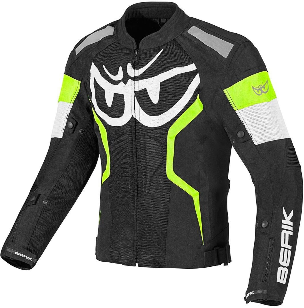 Berik Imola Air Chaqueta textil de motocicleta - Negro Blanco Amarillo (58)