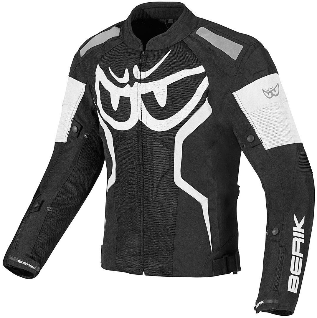 Berik Imola Air Chaqueta textil de motocicleta - Negro Blanco (56)