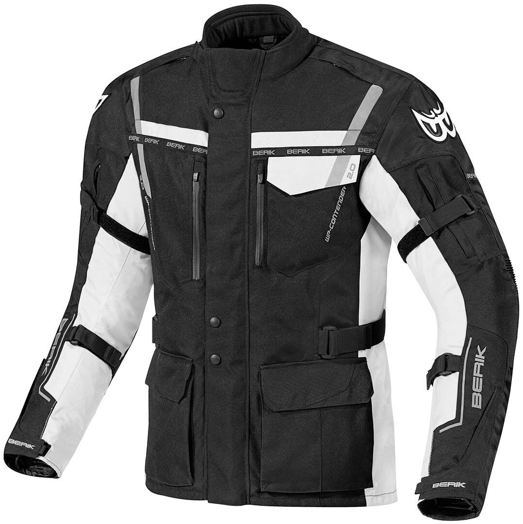 Berik Torino Waterproof Chaqueta textil de moto - Negro Blanco (48)