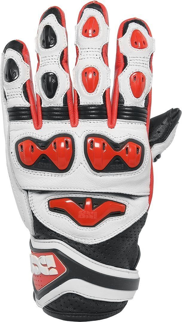 IXS X-Sport RS-400 K Guantes de la motocicleta - Negro Blanco Rojo (XL)