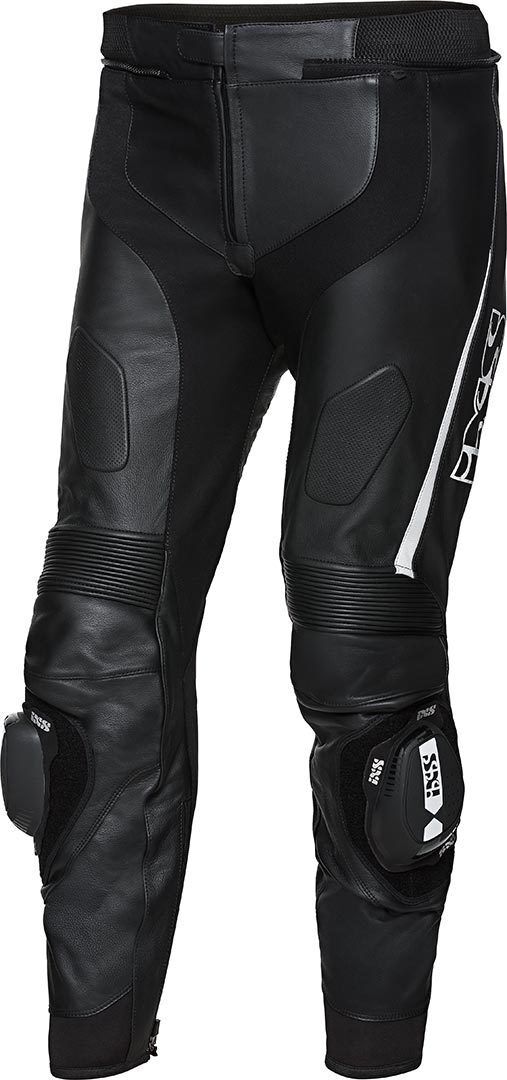 IXS X-Sport LD RS-1000 Pantalones de cuero moto - Negro Blanco (34)