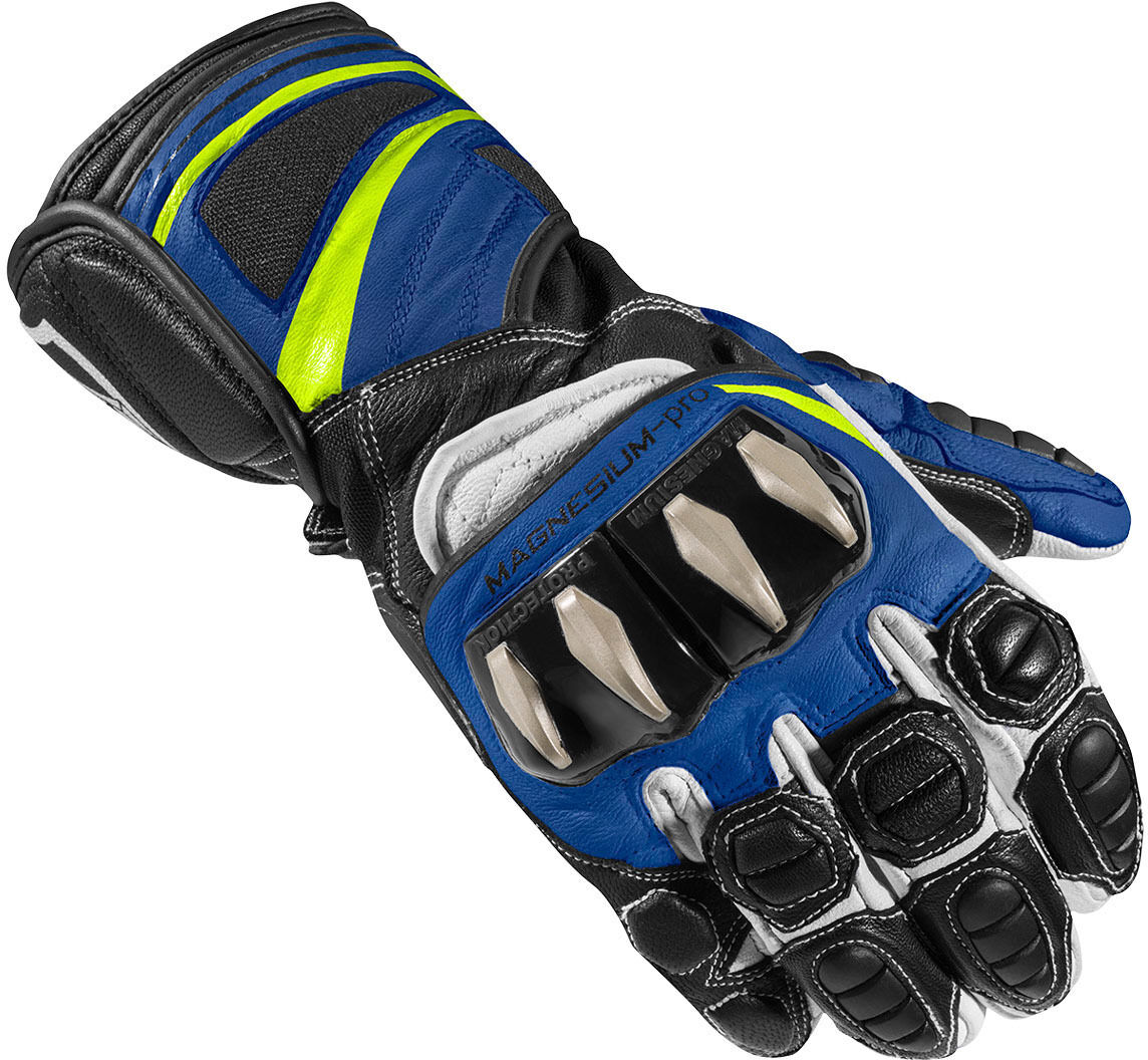 Arlen Ness Yakun Evo Guantes de motocicleta - Negro Blanco Azul (M)