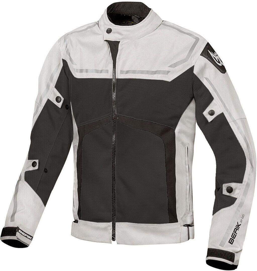 Berik Sonic Chaqueta de moto textil - Negro Beige (56)