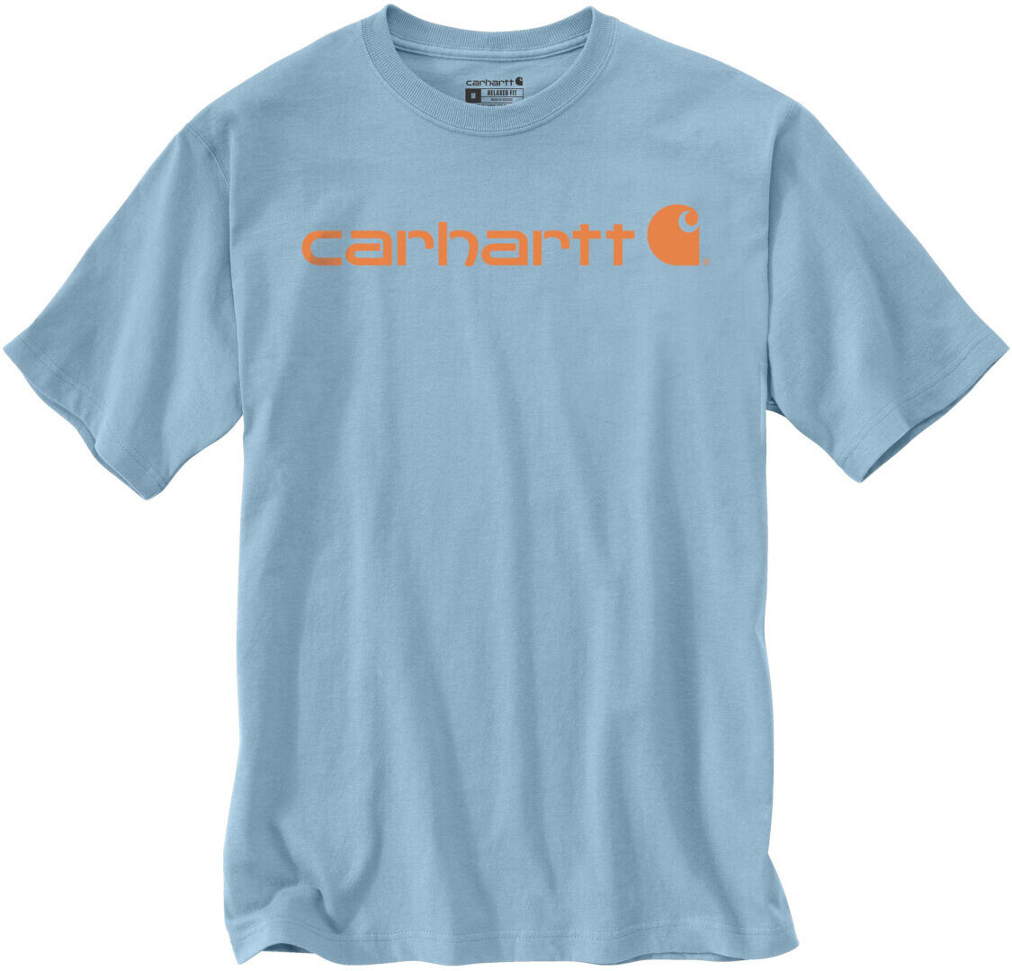 Carhartt EMEA Core Logo Workwear Short Sleeve Camiseta - Azul Naranja