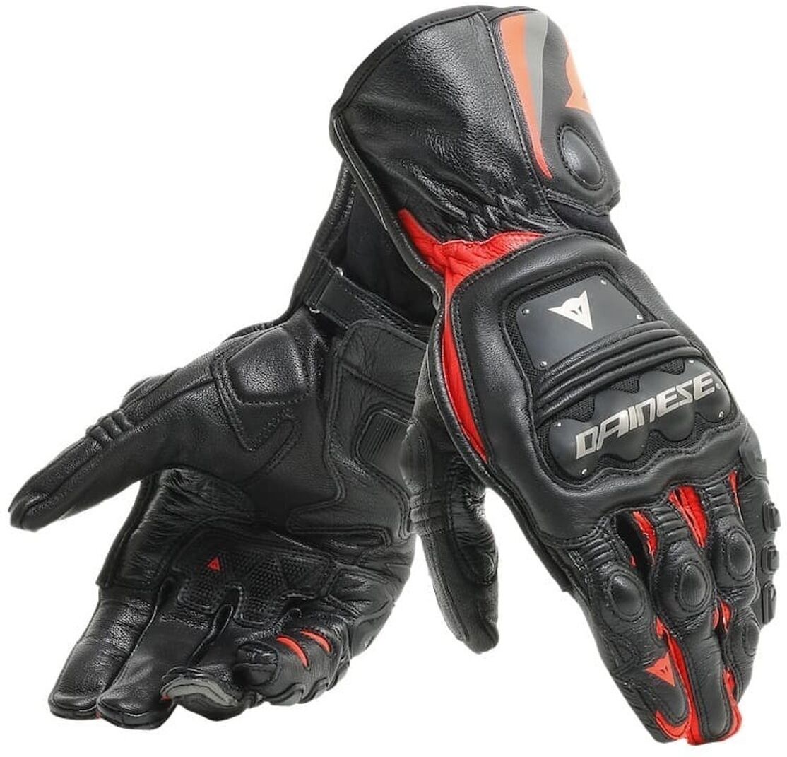 Dainese Steel-Pro Guantes de la motocicleta - Negro Rojo (L)