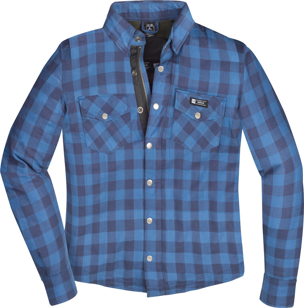 Merlin Axe camisa de leñador de motocicleta - Azul (M)