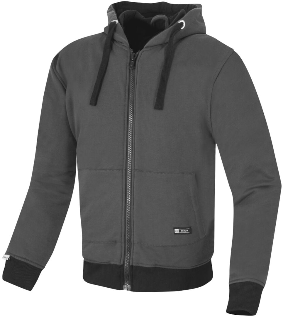 Merlin Hamlin Chaqueta con capucha con cremallera de motocicleta - Gris (M)