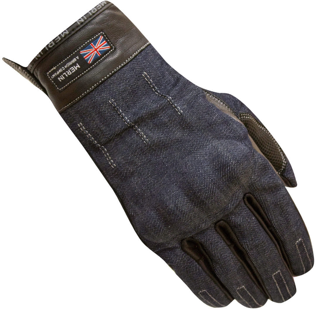 Merlin Icon Guantes de la motocicleta - Azul (S)