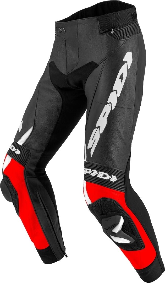Spidi RR Pro 2 Pantalones de cuero moto - Negro Blanco Rojo (56)