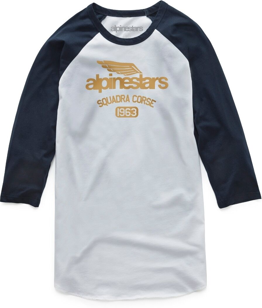 Alpinestars Winged Team Manga larga - Blanco Azul (L)